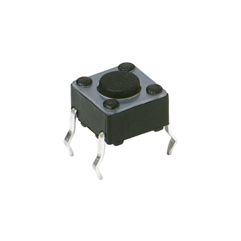 1000 pcs - IP40 Black Button Tactile Switch, SPST 50 mA 3.5 (Dia.)mm Surface Mount