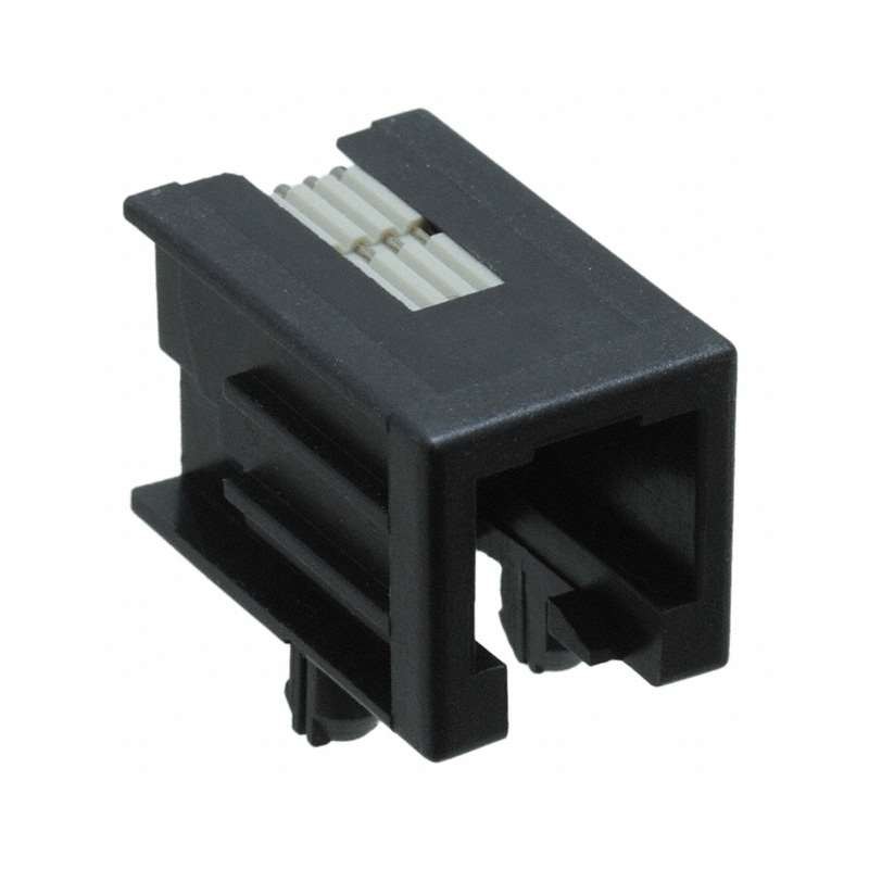 1 pcs : 1-1705949-1 - CONN MOD JACK 4P4C R/A UNSHLD