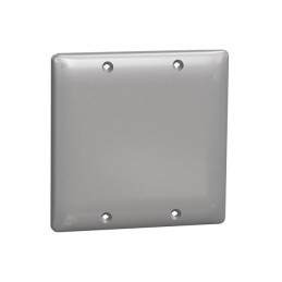 1 pcs : SQWS140002GY - 2 GANG BLANK WALL PLATE GY