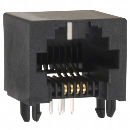 1 pcs : 0438600003 - CONN MOD JACK 6P4C R/A UNSHLD