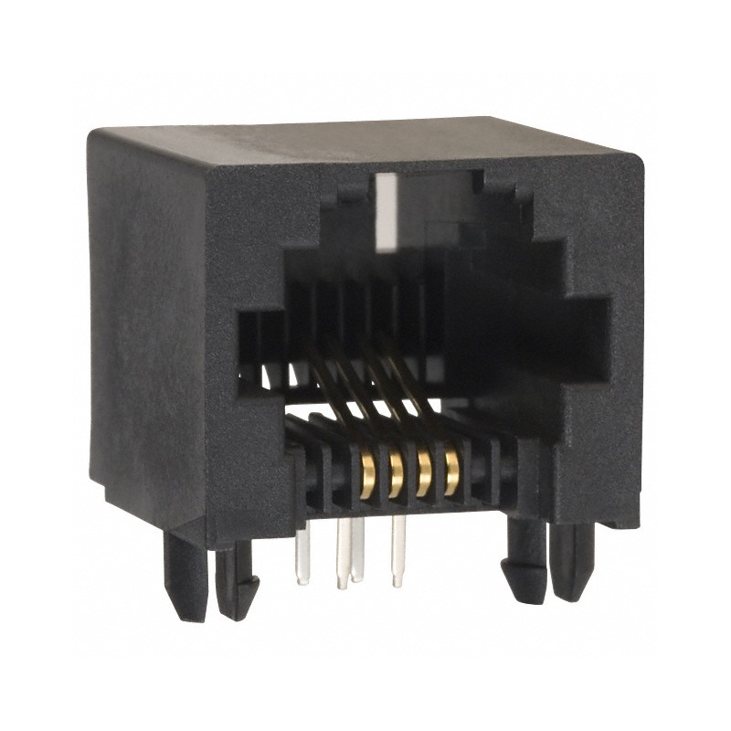 1 pcs : 0438600003 - CONN MOD JACK 6P4C R/A UNSHLD