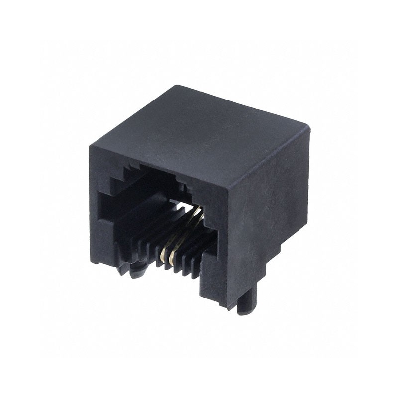 1 pcs : 0438600020 - CONN MOD JACK 6P2C R/A UNSHLD