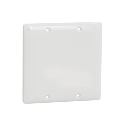 1 pcs : SQWS140002WH - 2 GANG BLANK WALL PLATE WH