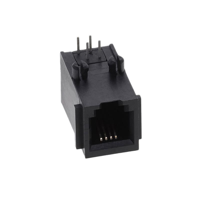 1 pcs : SS-6444-FLS - CONN MOD JACK 4P4C R/A UNSHLD