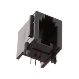 1 pcs : GLX-A-44-BLK - MODJACK LOW/PROF RT&lt 4P4C BLACK