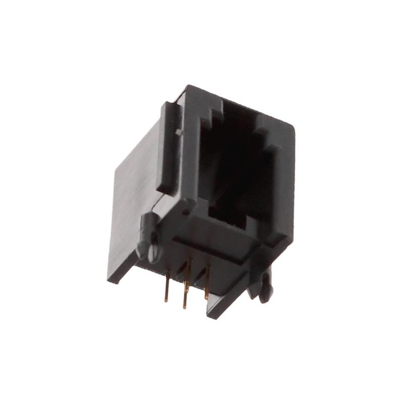 1 pcs : GLX-A-44-BLK - MODJACK LOW/PROF RT&lt 4P4C BLACK