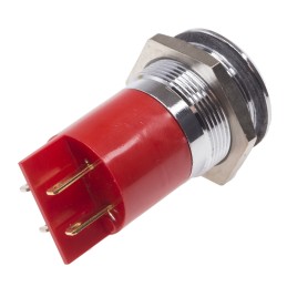 1 pcs - RS PRO Red Panel Mount Indicator, 12V, 22mm Mounting Hole Size, Solder Tab Termination