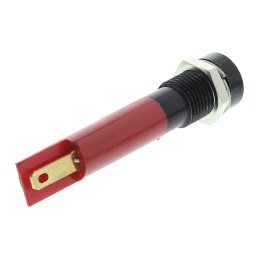 1 pcs - RS PRO Red Flashing LED Panel Mount Indicator, 12V dc, 8mm Mounting Hole Size, Solder Tab Termination