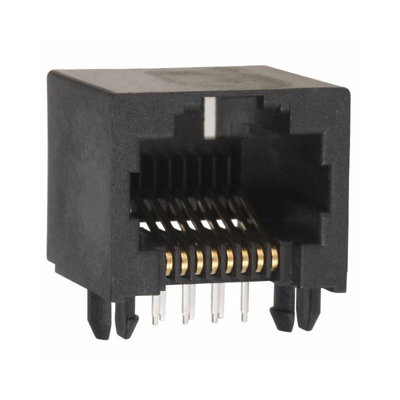 1 pcs : 0438600001 - CONN MOD JACK 8P8C R/A UNSHLD