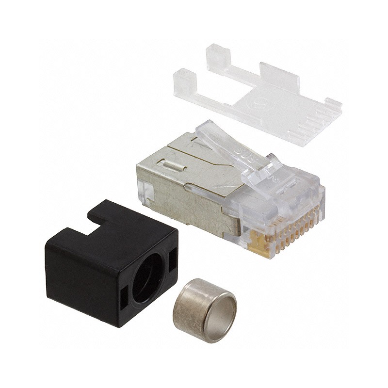 1 pcs : 937-SP-361010-A108 - CONN MOD PLUG 10P10C SHIELDED