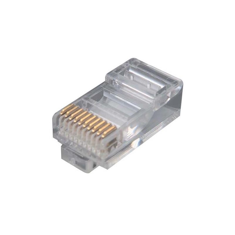 1 pcs : TDR10P10C - PLUG RJ45(10X10)RND CBL 100PK
