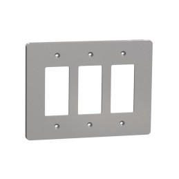 1 pcs : SQWS141003GY - 3 GANG MID+ WALL PLATE GY