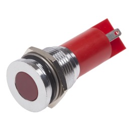 1 pcs - RS PRO Red Panel Mount Indicator, 16mm Mounting Hole Size, Solder Tab Termination