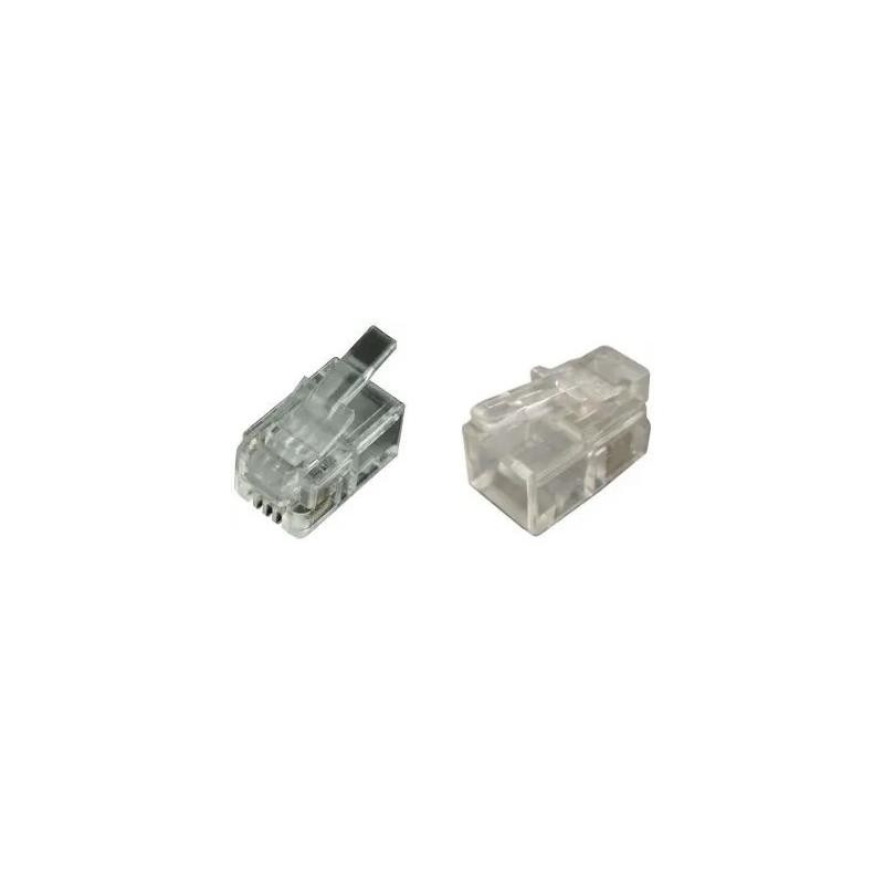 1 pcs : MHRJ224P4CF - 4P4C UNSHLD PLG FLAT CBL 110PCS