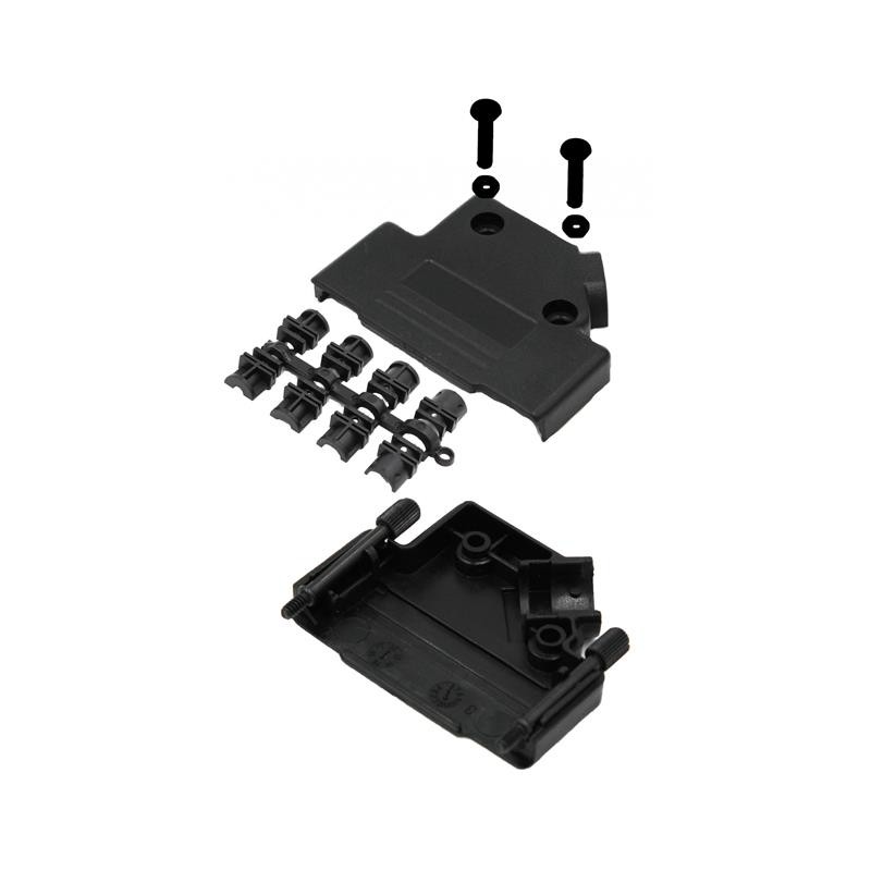 1 pcs : MHD45PPK15-K - 15 WAY D-SUB HOOD PLASTIC SIDE E