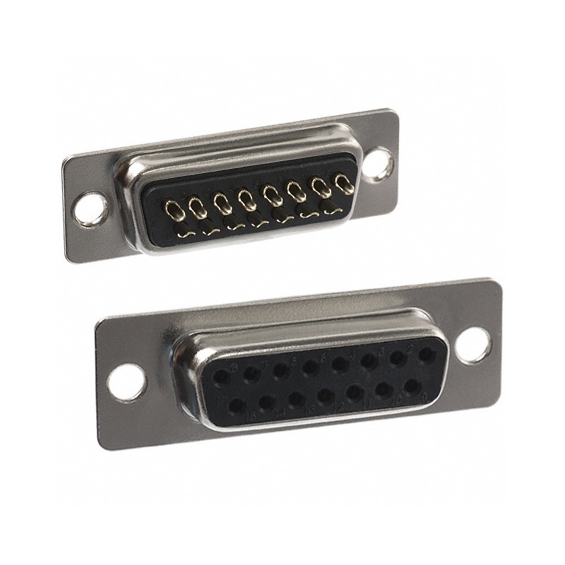 1 pcs : 171-015-203L001 - CONN D-SUB RCPT 15POS PNL MNT