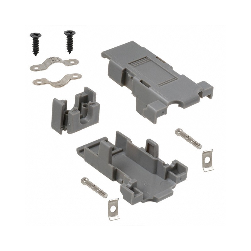 1 pcs : 983-009-010R031 - CONN BACKSHELL 9POS 180DEG GRAY