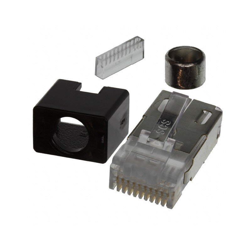 1 pcs : 937-SP-361010-A161 - CONN MOD PLUG 10P10C SHIELDED