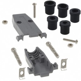 1 pcs : 979-009-010R031 - CONN BACKSHELL 9POS 180DEG GRAY