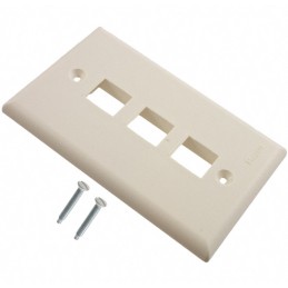 1 pcs : NK3FNIW - FACEPLATE SNGL GANG 3PORT WHITE