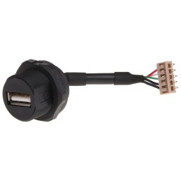 25 pcs - ASSMANN WSW Straight, Cable Mount Type A IP67 USB Connector