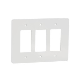 1 pcs : SQWS141003WH - 3 GANG MID+ WALL PLATE WH