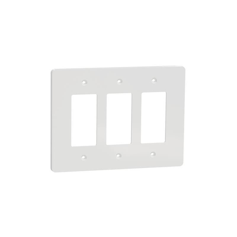 1 pcs : SQWS141003WH - 3 GANG MID+ WALL PLATE WH
