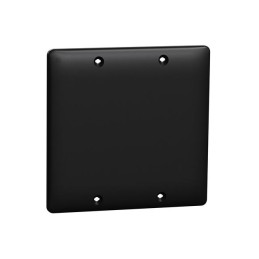 1 pcs : SQWS140002BK - 2 GANG BLANK WALL PLATE BK