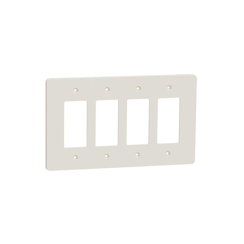 1 pcs : SQWS141004LA - 4 GANG MID+ WALL PLATE LA