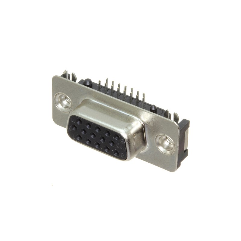 1 pcs : 200-015-213L537 - CONN D-SUB HD RCPT 15P R/A SLDR