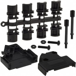 1 pcs : 971-015-010R011 - CONN BACKSHELL 15POS 45DEG BLACK