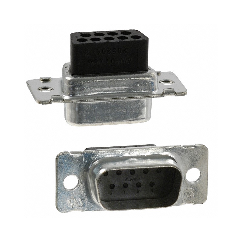 1 pcs : 205204-8 - CONN D-SUB HOUSING PLUG 9POS