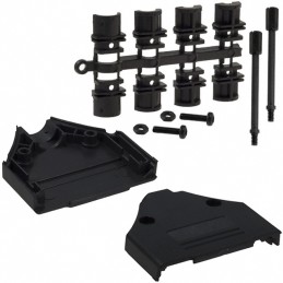 1 pcs : 970-025-010R011 - CONN BACKSHELL 25POS 180DEG BLK