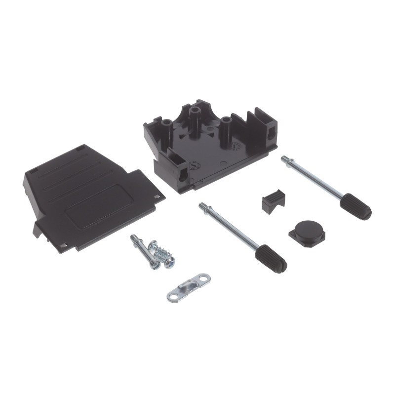 1 pcs : MHDSSK-P-25-L-K - 25 WAY D-SUB HOOD PLASTIC TOP AN