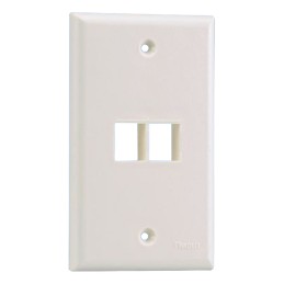 1 pcs : NK2FNEI - FACEPLATE SNGL GANG 2PORT IVORY