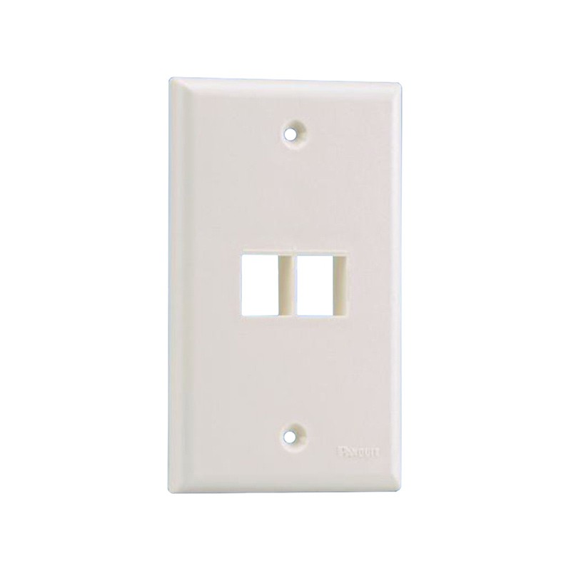 1 pcs : NK2FNEI - FACEPLATE SNGL GANG 2PORT IVORY
