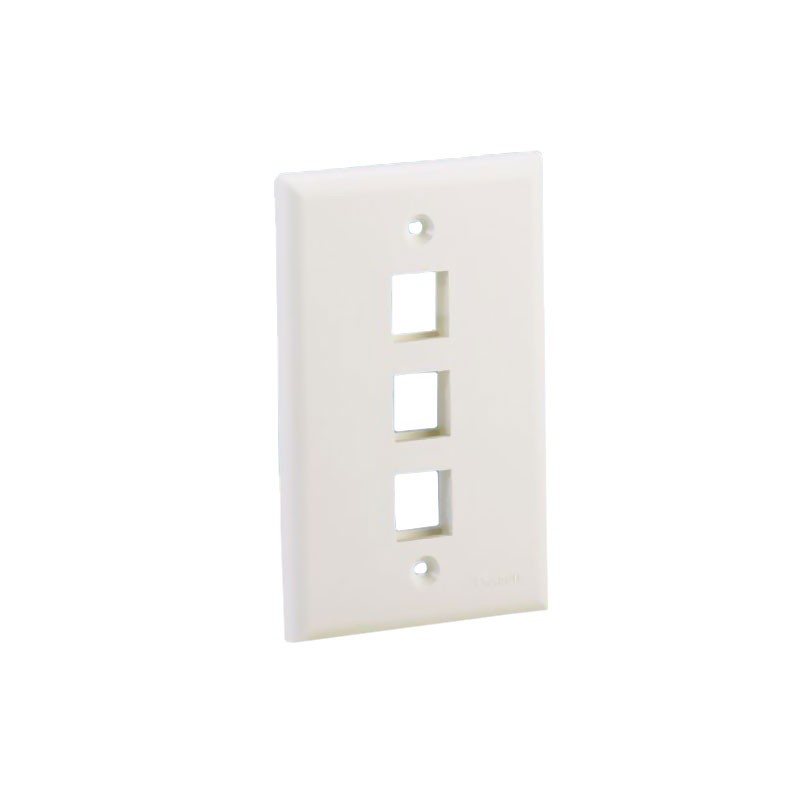 1 pcs : NK3FNEI - FACEPLATE SNGL GANG 3PORT IVORY