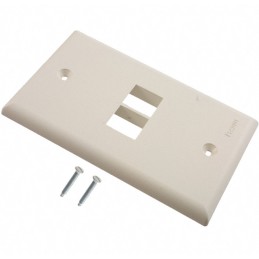 1 pcs : NK2FNIW - FACEPLATE SNGL GANG 2PORT WHITE