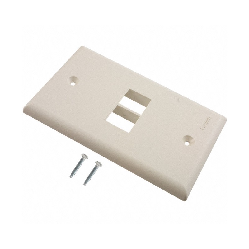 1 pcs : NK2FNIW - FACEPLATE SNGL GANG 2PORT WHITE