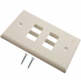 1 pcs : NK4FNIW - FACEPLATE SNGL GANG 4PORT WHITE
