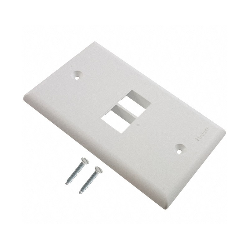 1 pcs : NK2FNWH - FACEPLATE SNGL GANG 2PORT WHITE
