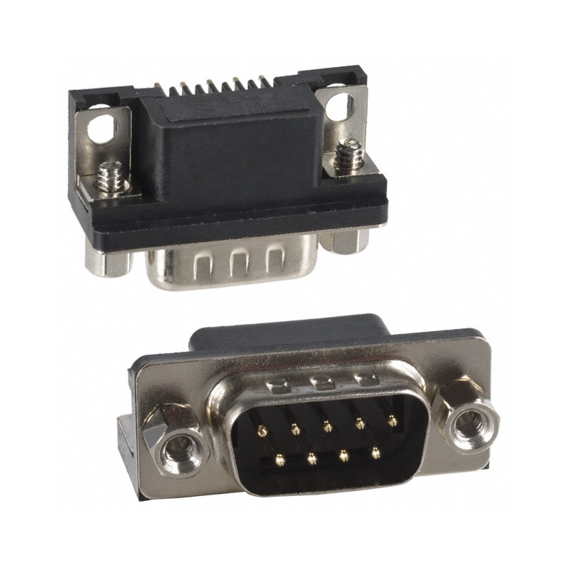 1 pcs : 182-009-113R181 - CONN D-SUB PLUG 9POS R/A SLDR