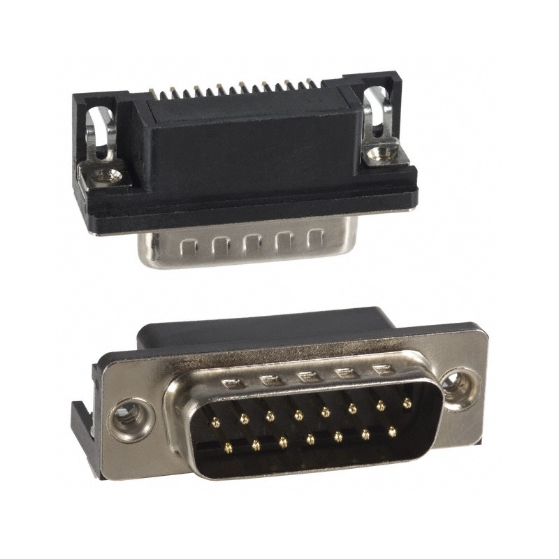 1 pcs : 182-015-113R531 - CONN D-SUB PLUG 15POS R/A SLDR