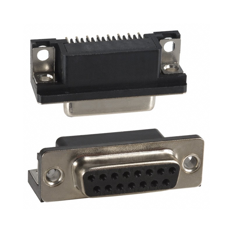 1 pcs : 182-015-213R161 - CONN D-SUB RCPT 15POS R/A SLDR