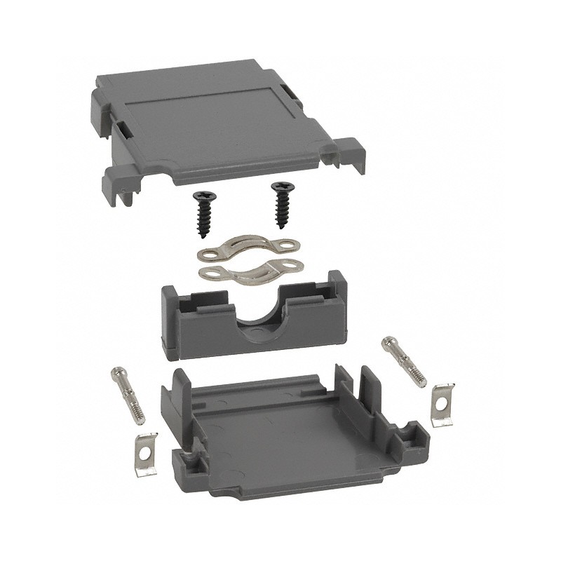 1 pcs : 983-025-010R031 - CONN BACKSHELL 25POS 180DEG GRAY