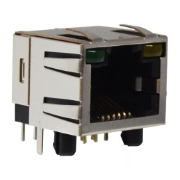 1 pcs : GWLX-S9-88-G/Y - CONN MOD JACK 8P8C R/A SHLD