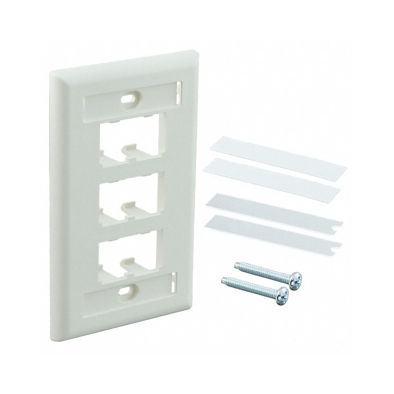 1 pcs : CFPL6IWY - FACEPLATE SNGL GANG 6PORT WHITE