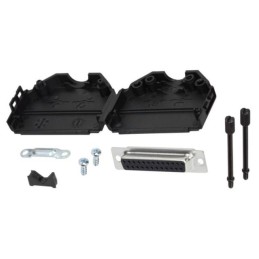 1 pcs : MHDPPK25-DB25S-K - 25 WAY D-SUB HOOD PLASTIC SNAP L