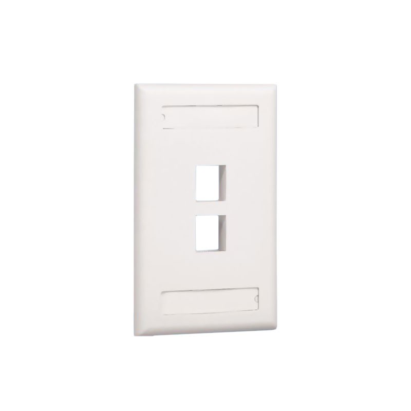 1 pcs : NK2FBL - FACEPLATE SNGL GANG 2PORT BLK