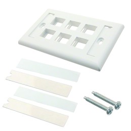 1 pcs : NK6FWHY - FACEPLATE SNGL GANG 6PORT WHITE